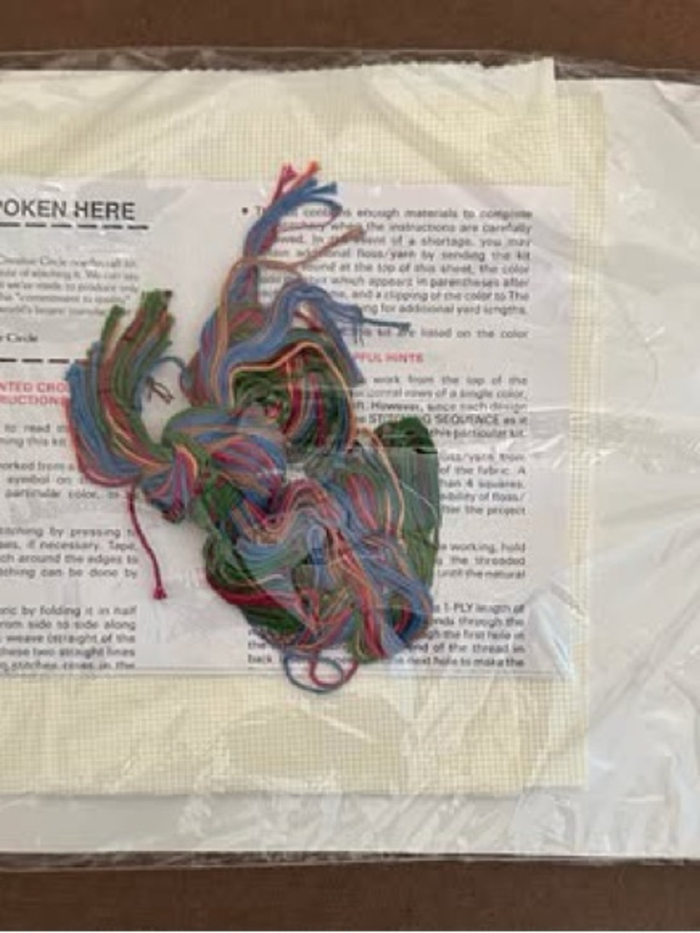 Creative Circle Multi-Color Embroidery Needlepoint kit - Picture 2 of 2